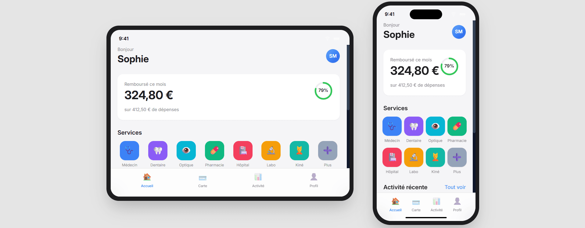 Application Mobile de Soins et Santé